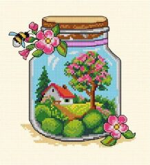 Orchidea Kanaviçe Kiti (iplik, iğne, kumaş) 7775