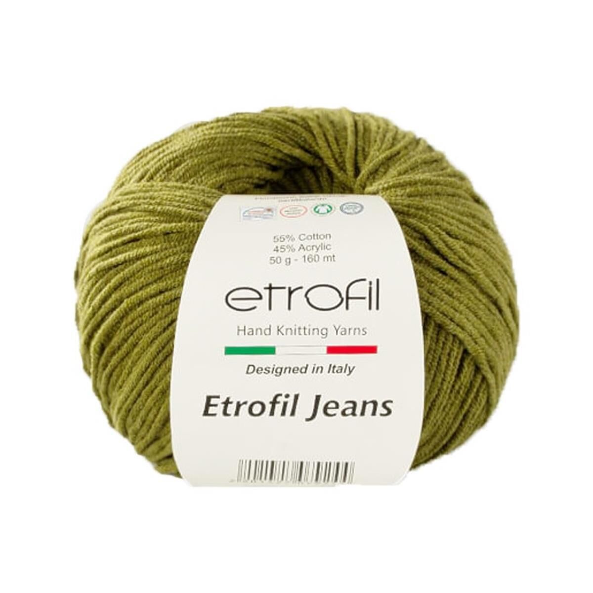 Etrofil Jeans El Örgü İpi 50 Gr 026 Küf Yeşili