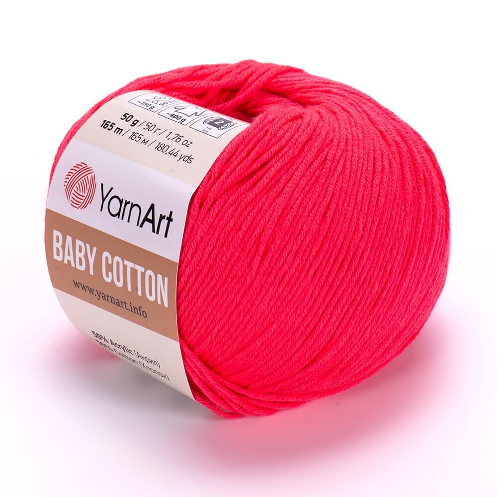 Yarnart Baby Cotton Amigurumi El Örgü İpliği 50 gr 423 Neon Güvez