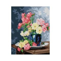 Orchidea Baskılı Goblen Vazoda Güller 2776 40*50 cm
