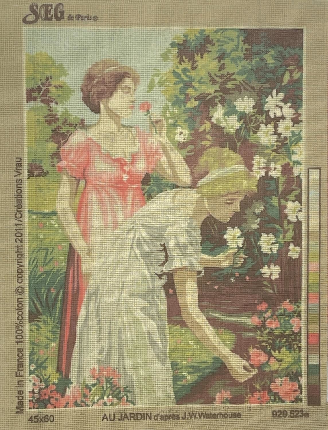 Seg Baskılı Goblen 929 523 Au Jardin 45x60cm Tablo Pano Sadece Goblen Kumaşı A KALİTE
