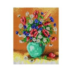 Orchidea Baskılı Goblen Vazoda Çiçekler 1415 40*50 cm