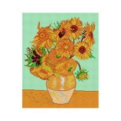Orchidea Baskılı Goblen Vazoda Ayçiçekler 1426 40*50 cm