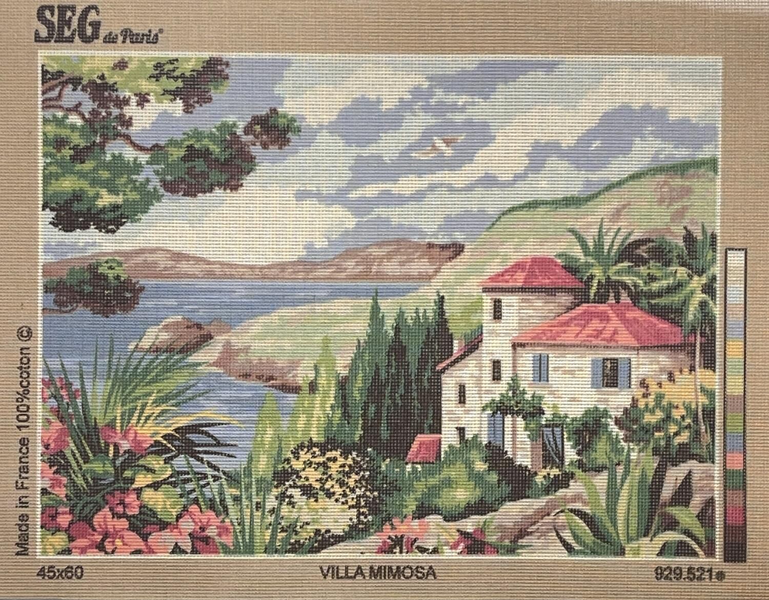 Seg Baskılı Goblen 929 521 Villa Mimosa 45x60cm Tablo Pano Sadece Goblen Kumaşı SORUNSUZ