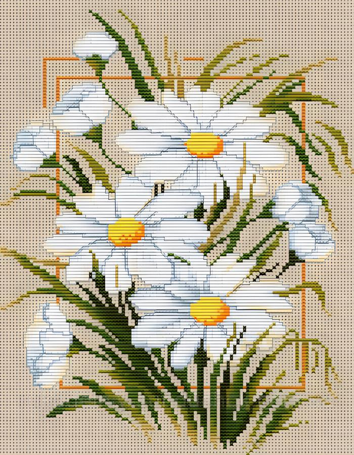 Luca-S Kanaviçe Etamin Kiti (iplik, iğne, kumaş) 15,5*20 cm B289