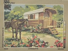 Seg Baskılı Goblen 929 518 La Roulette 45x60cm Tablo Pano Sadece Goblen Kumaşı SORUNSUZ