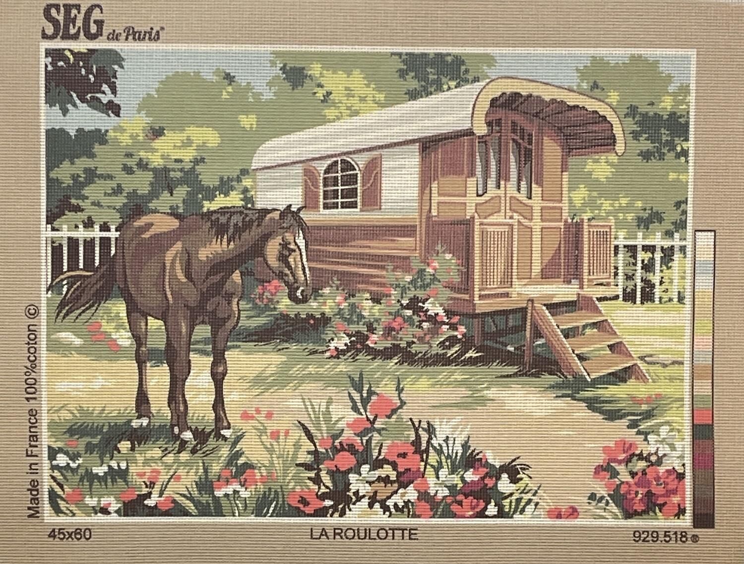 Seg Baskılı Goblen 929 518 La Roulette 45x60cm Tablo Pano Sadece Goblen Kumaşı SORUNSUZ