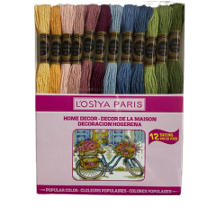 Losiya Paris Muline Etamin Koton Nakış İpi İpliği 12 Adetli Set
