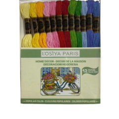 Losiya Paris Muline Etamin Koton Nakış İpi İpliği 12 Adetli Set