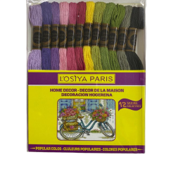 Losiya Paris Muline Etamin Koton Nakış İpi İpliği 12 Adetli Set