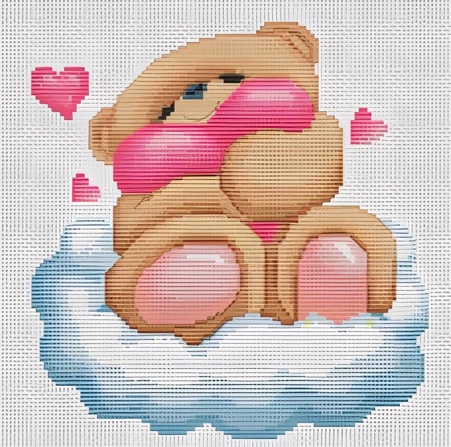 Luca-S Kanaviçe Etamin Kiti (iplik, iğne, kumaş) 17,5*18,5 cm B172