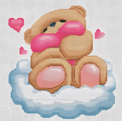 Luca-S Kanaviçe Etamin Kiti (iplik, iğne, kumaş) 17,5*18,5 cm B172