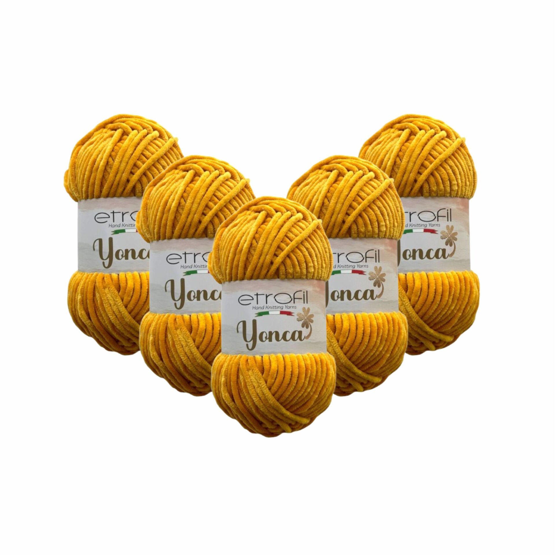 Etrofil Yonca Baby Kadife El Örgü İpi 5'li Set 70214 Hardal