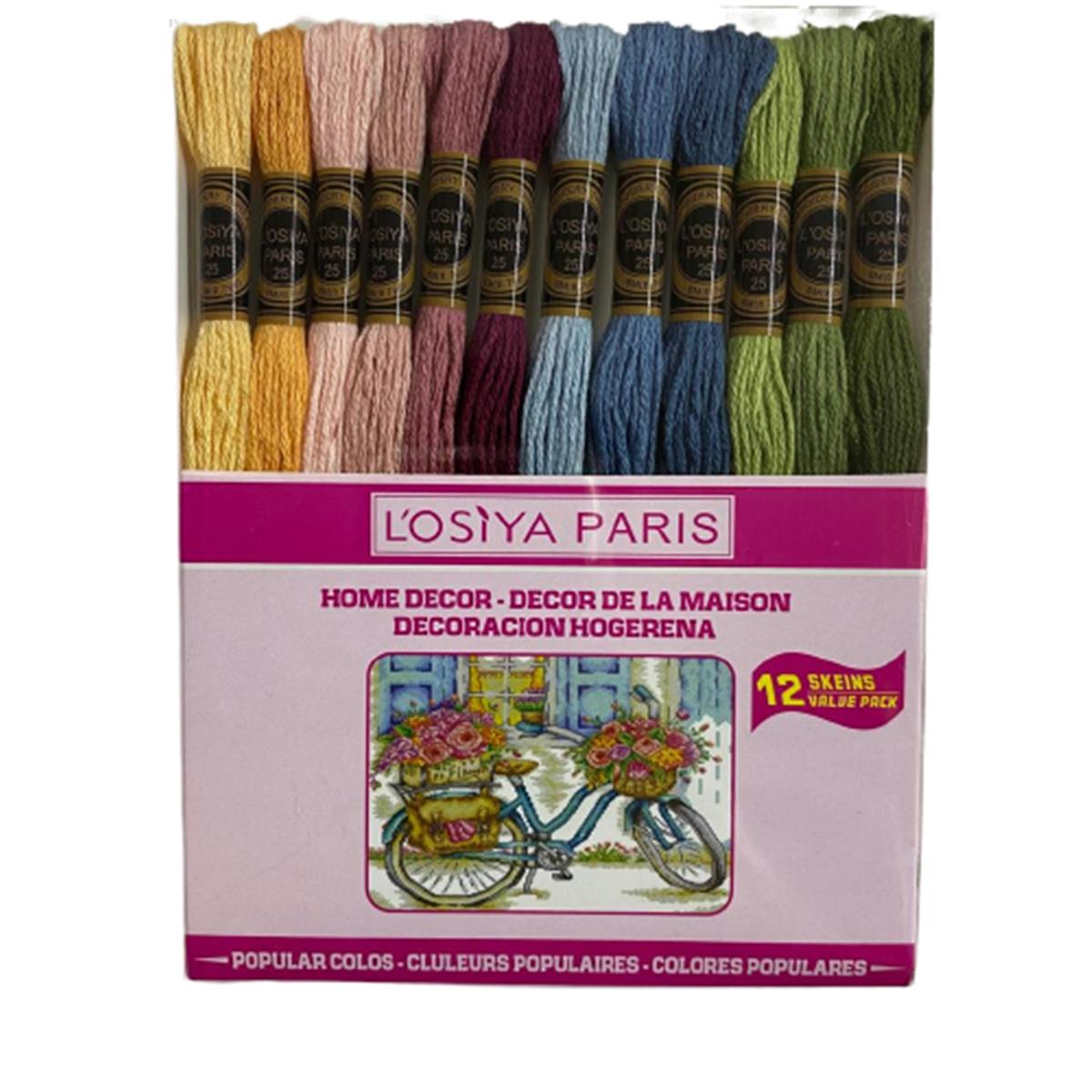 Losiya Paris Muline Etamin Koton Nakış İpi İpliği 12 Adetli Set 1