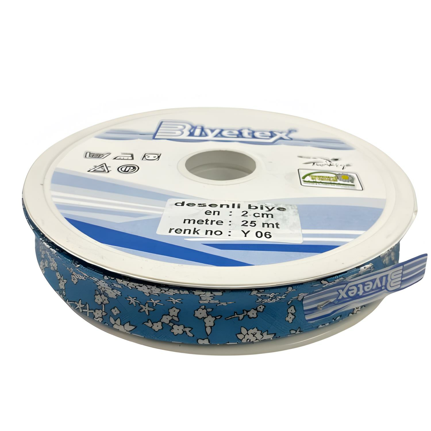 Biyetex Desenli Cotton Biye 2 cm Y06