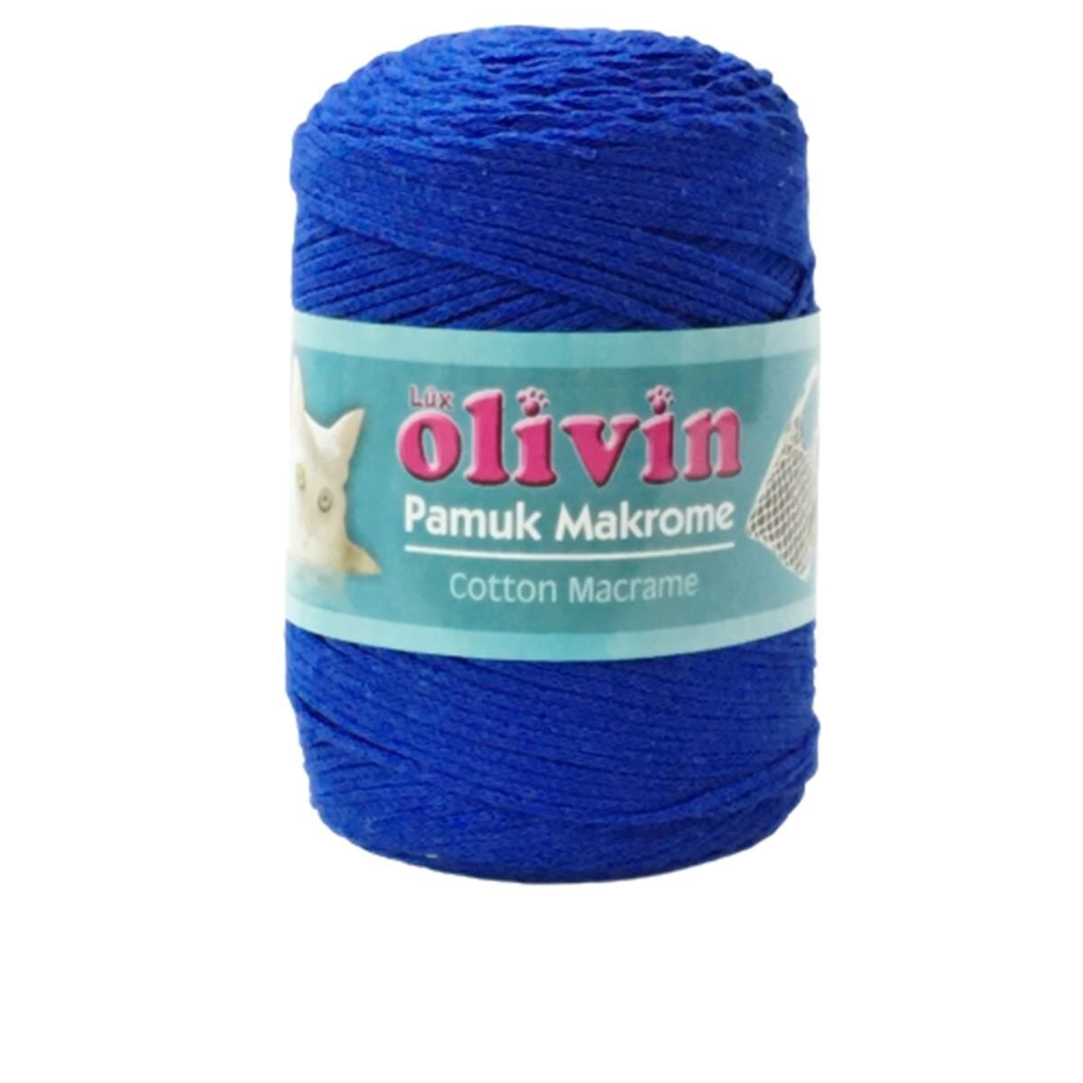 Olivin Pamuk Koton Makrome Cotton Macrame 250 Gr 07 Saks Mavi