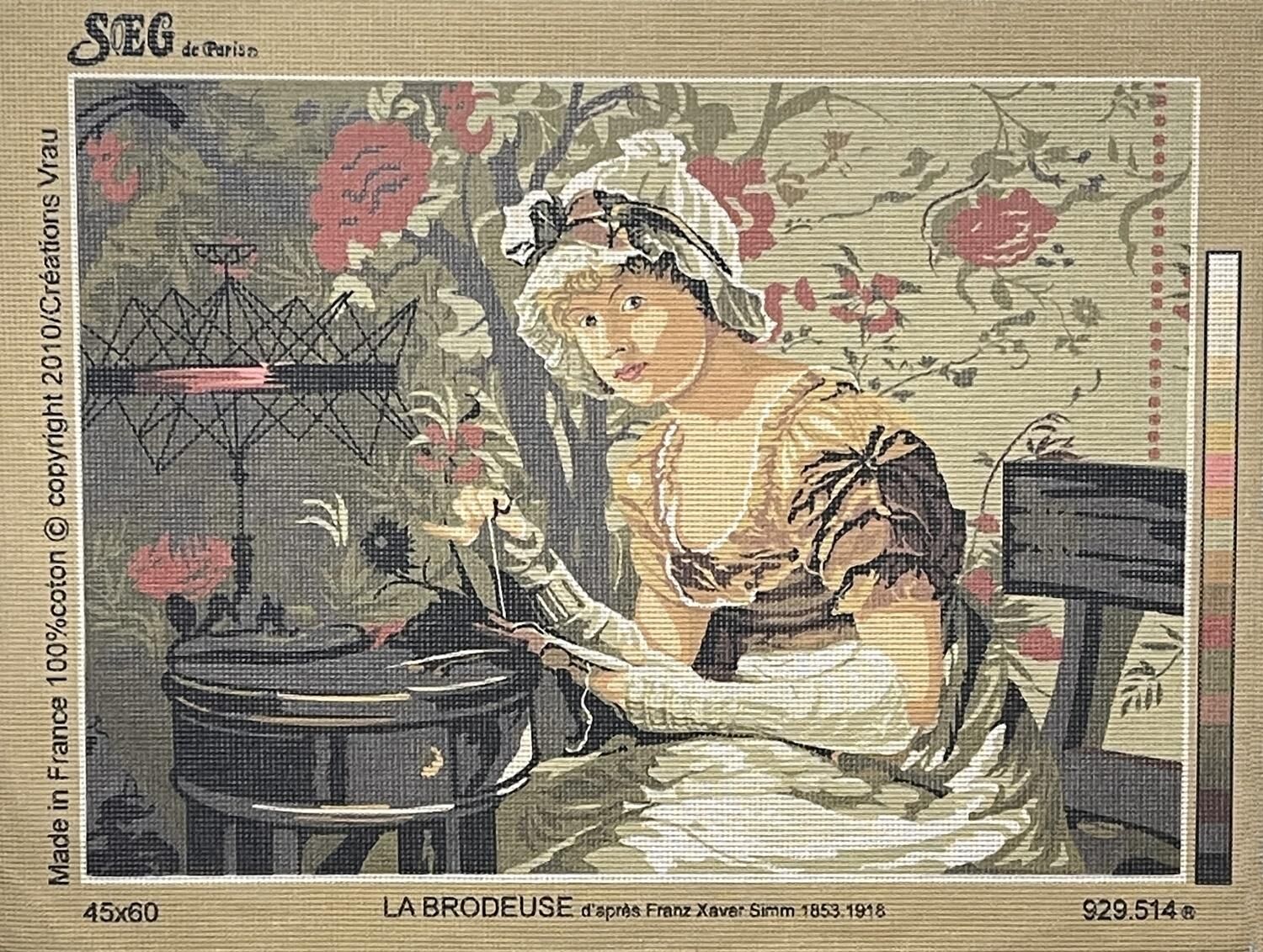 Seg Baskılı Goblen 929 514 La Brodeuse 45x60cm Tablo Pano