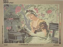 Seg Baskılı Goblen 929 514 La Brodeuse 45x60cm Tablo Pano