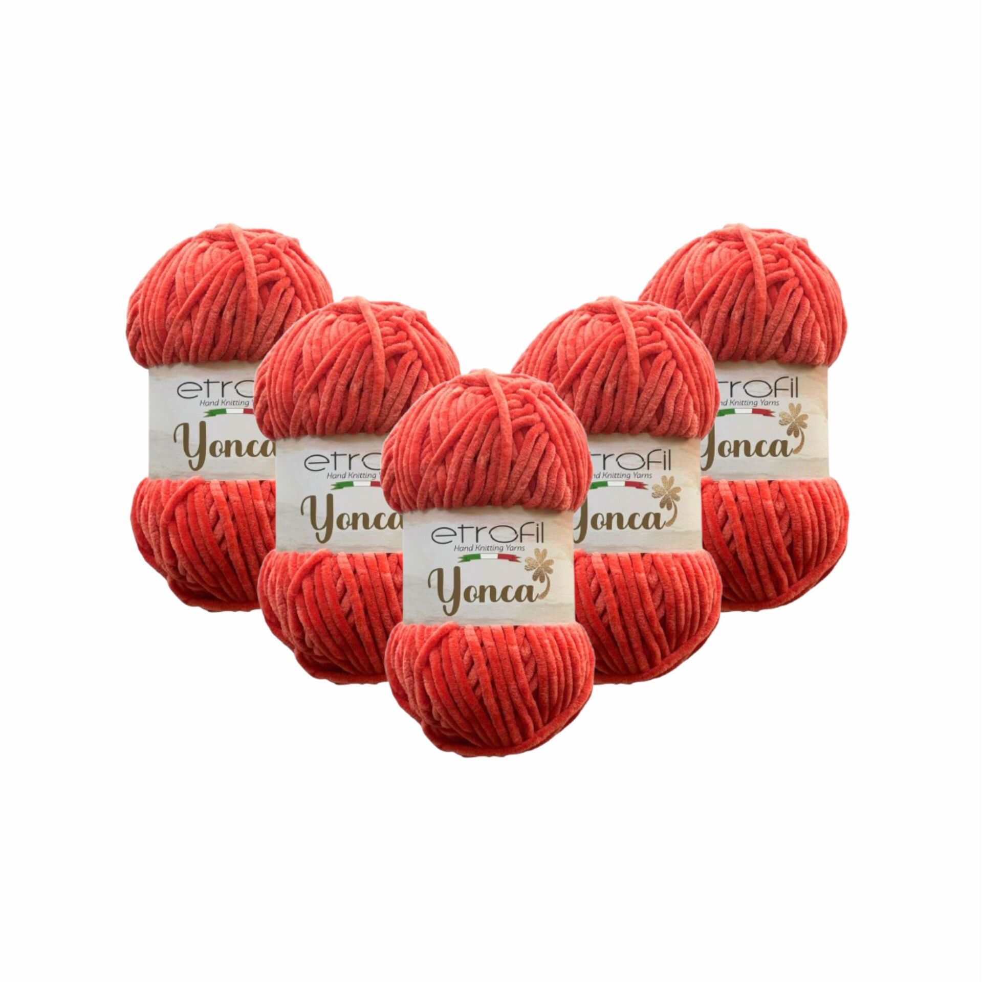 Etrofil Yonca Baby Kadife El Örgü İpi 5'li Set 70216 Turuncu