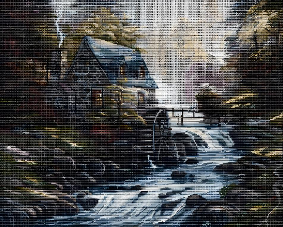 Luca-S Kanaviçe Etamin Kiti (iplik, iğne, kumaş) 31*26 cm G409