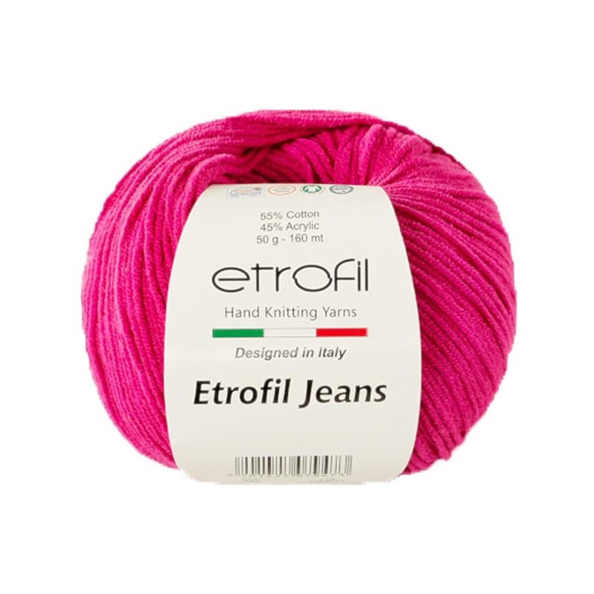 Etrofil Jeans El Örgü İpi 50 Gr 049 Fuşya