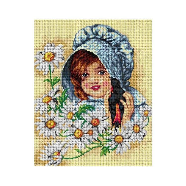 Orchidea Baskılı Goblen Kız 2673 40*50 cm