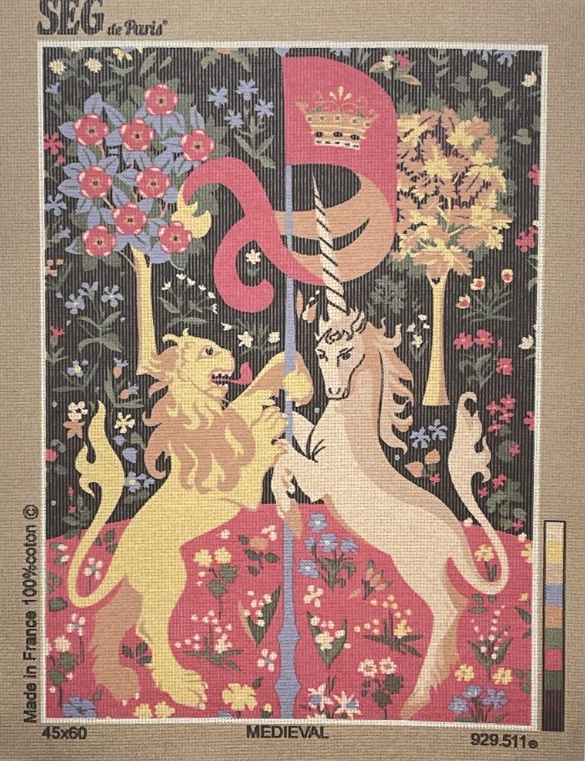 Seg Baskılı Goblen 929 511 Medieval 45x60cm Tablo Pano