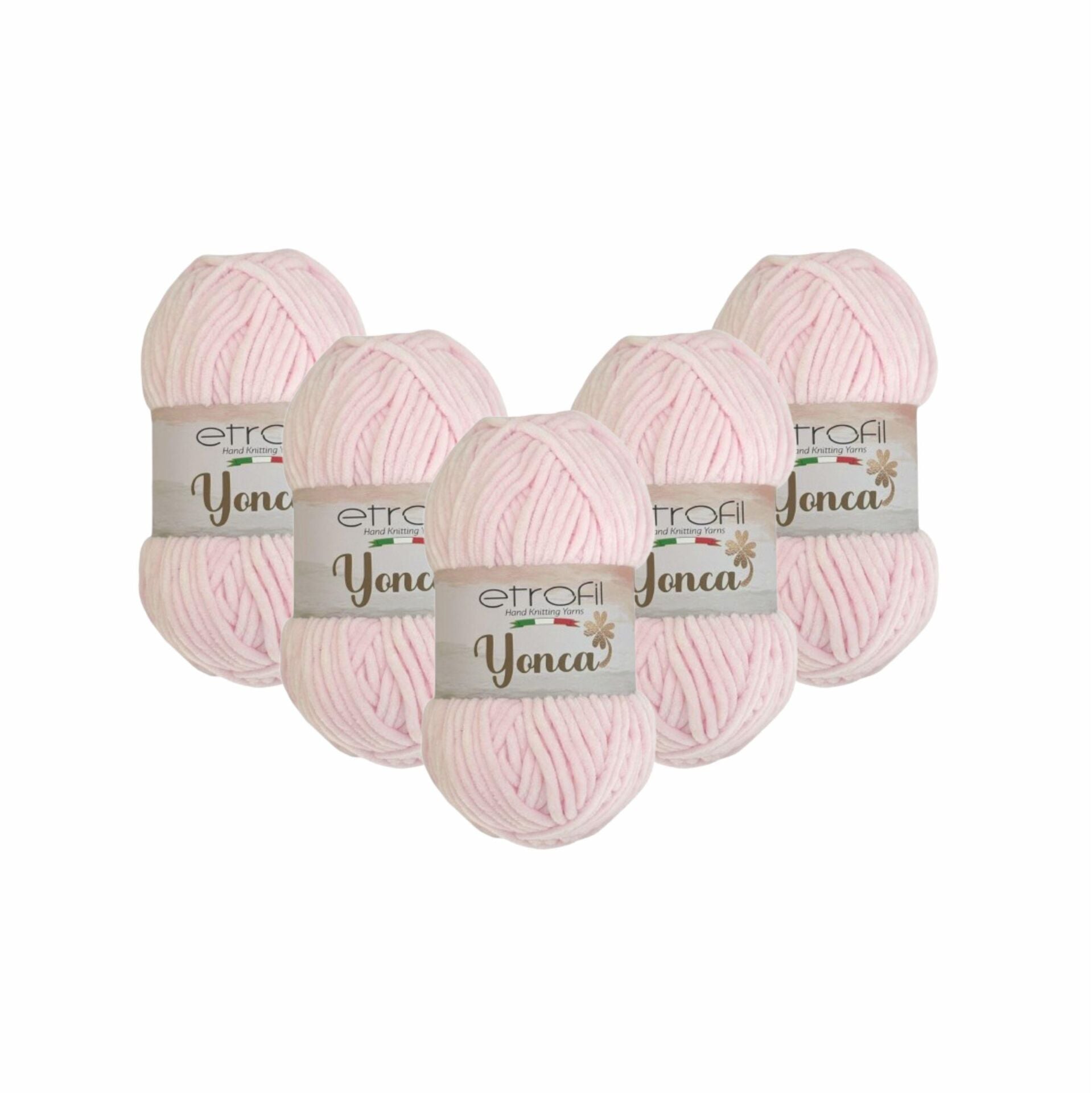 Etrofil Yonca Baby Kadife El Örgü İpi 5'li Set 70322 Açık Pembe