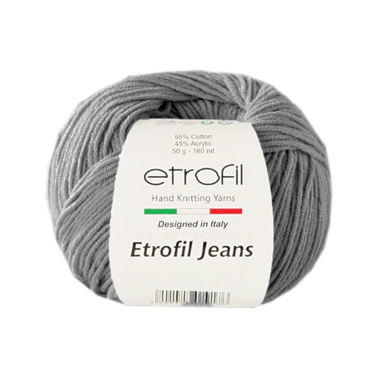 Etrofil Jeans El Örgü İpi 50 Gr 065 Koyu Gri