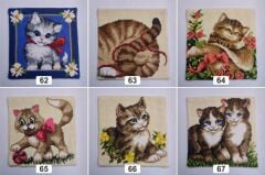 Vervaco İşlenmiş Goblen Yastık Kedi Desenli yviiB