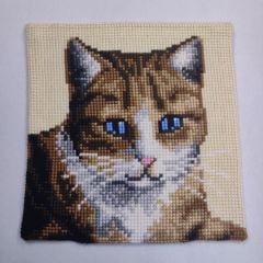 Vervaco İşlenmiş Goblen Yastık Kedi Desenli yviiB