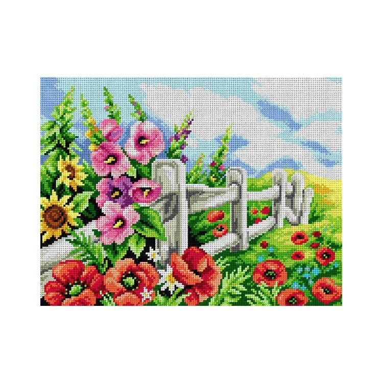 Orchidea Baskılı Goblen Çitteki Çiçekler 2583 30*40 cm