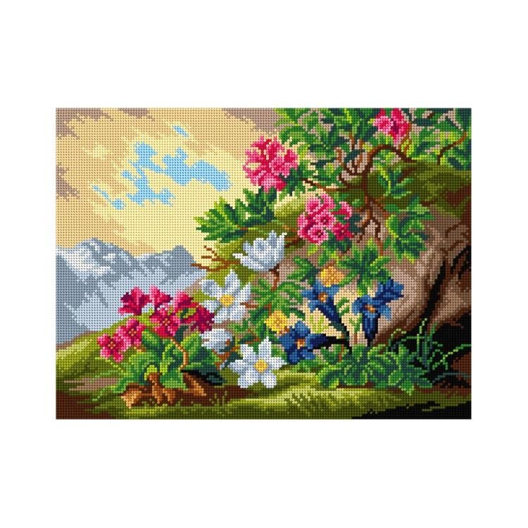 Orchidea Baskılı Goblen Dağ Çiçekleri 3138 30*40 cm