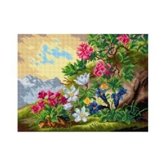 Orchidea Baskılı Goblen Dağ Çiçekleri 3138 30*40 cm