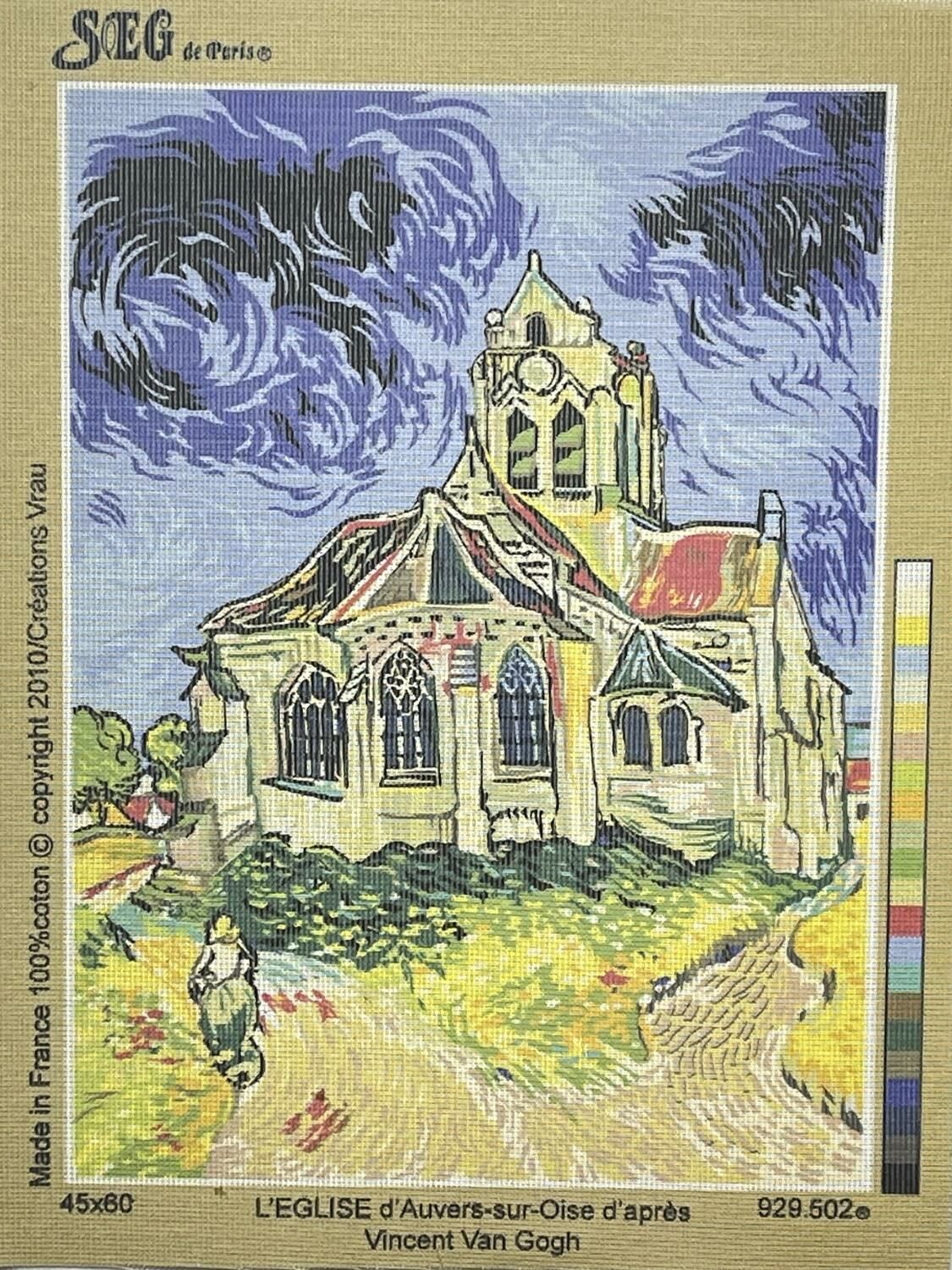 Seg Baskılı Goblen 929 502 L'eglise - Van Gogh 45x60cm Tablo Pano