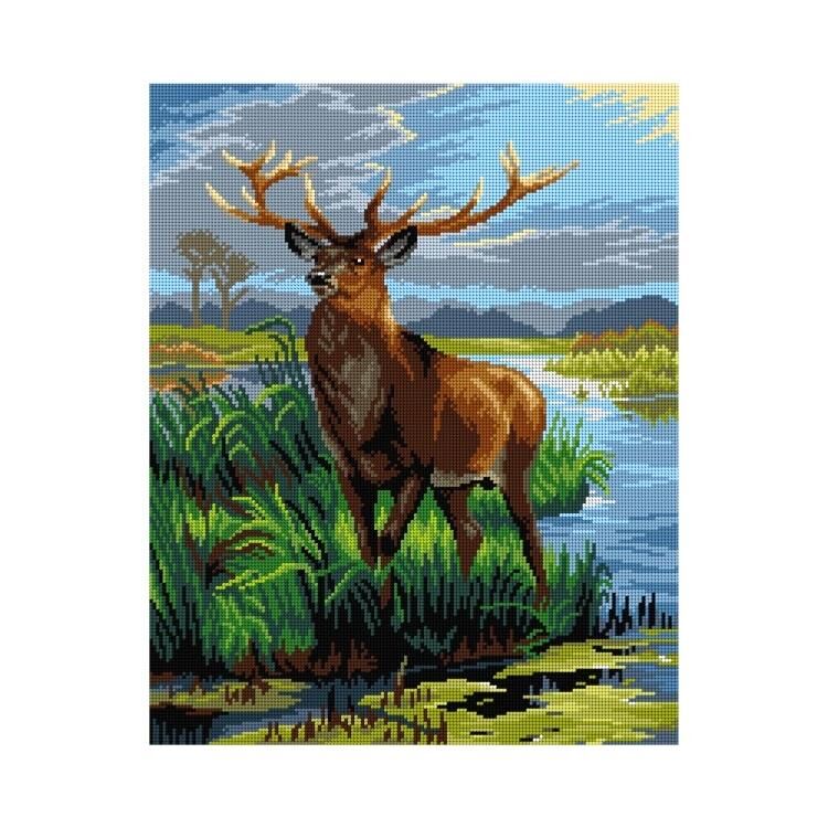 Orchidea Baskılı Goblen Geyik 3251 40*50 cm