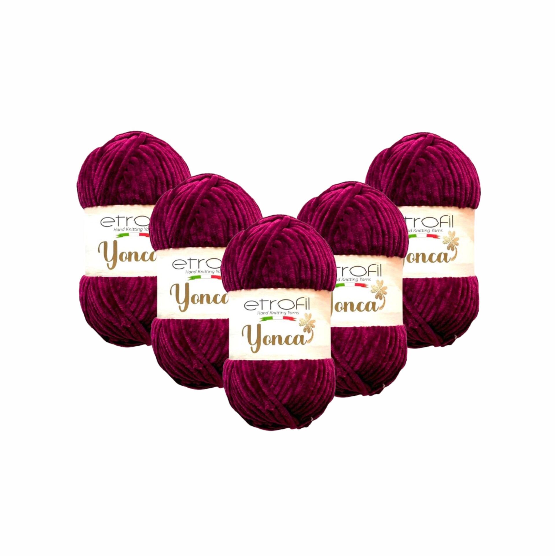 Etrofil Yonca Baby Kadife El Örgü İpi 5'li Set 70609 Patlıcan Moru