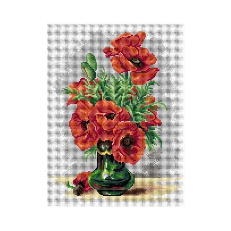 Orchidea Baskılı Goblen Kırmızı Çiçek 3057 30*40 cm