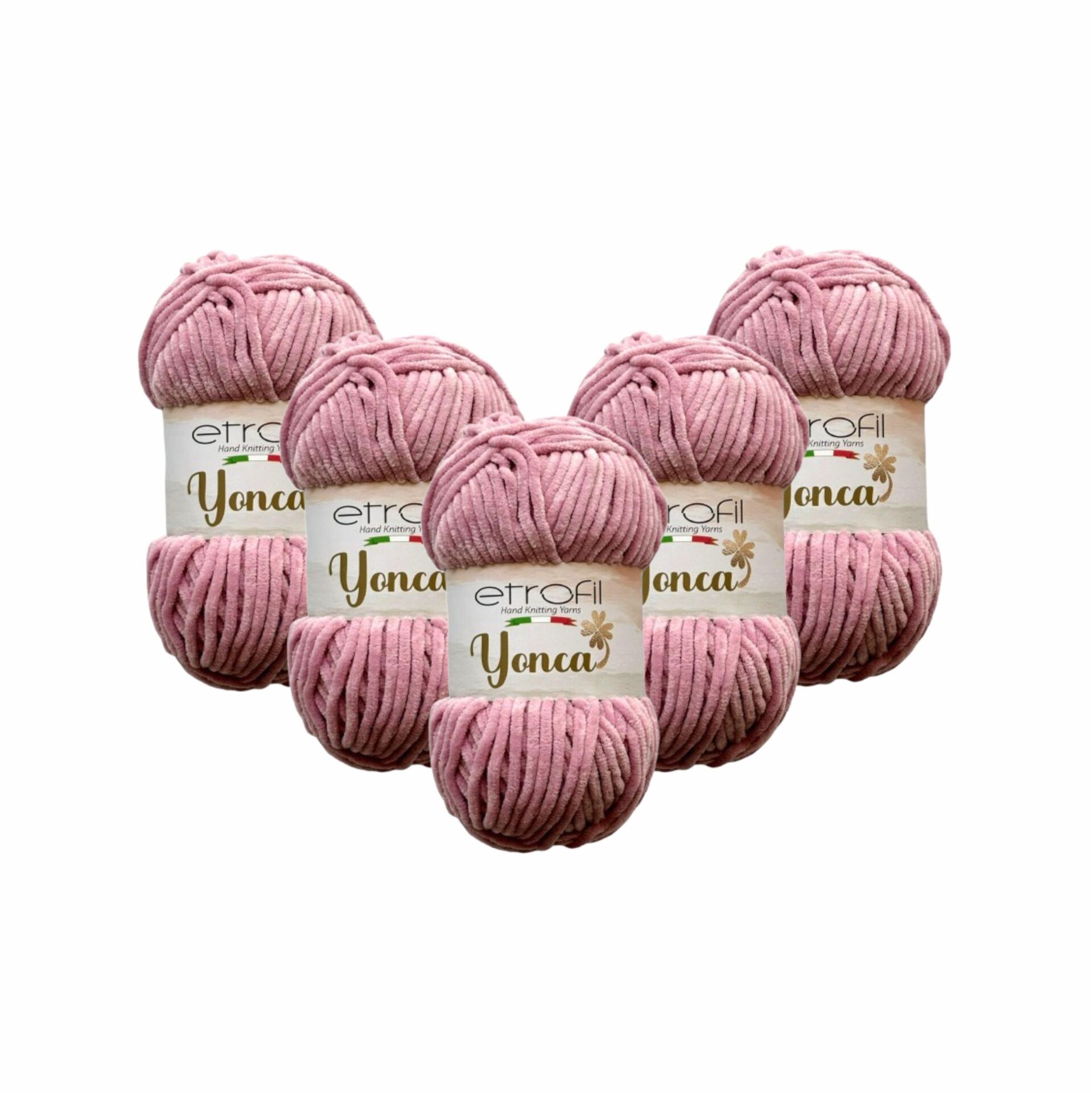 Etrofil Yonca Baby Kadife El Örgü İpi 5'li Set 70650 Zakkum