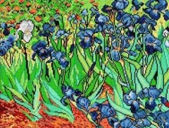 Orchidea Baskılı Goblen Vincent Van Gogh Irises 1202 36*48 cm