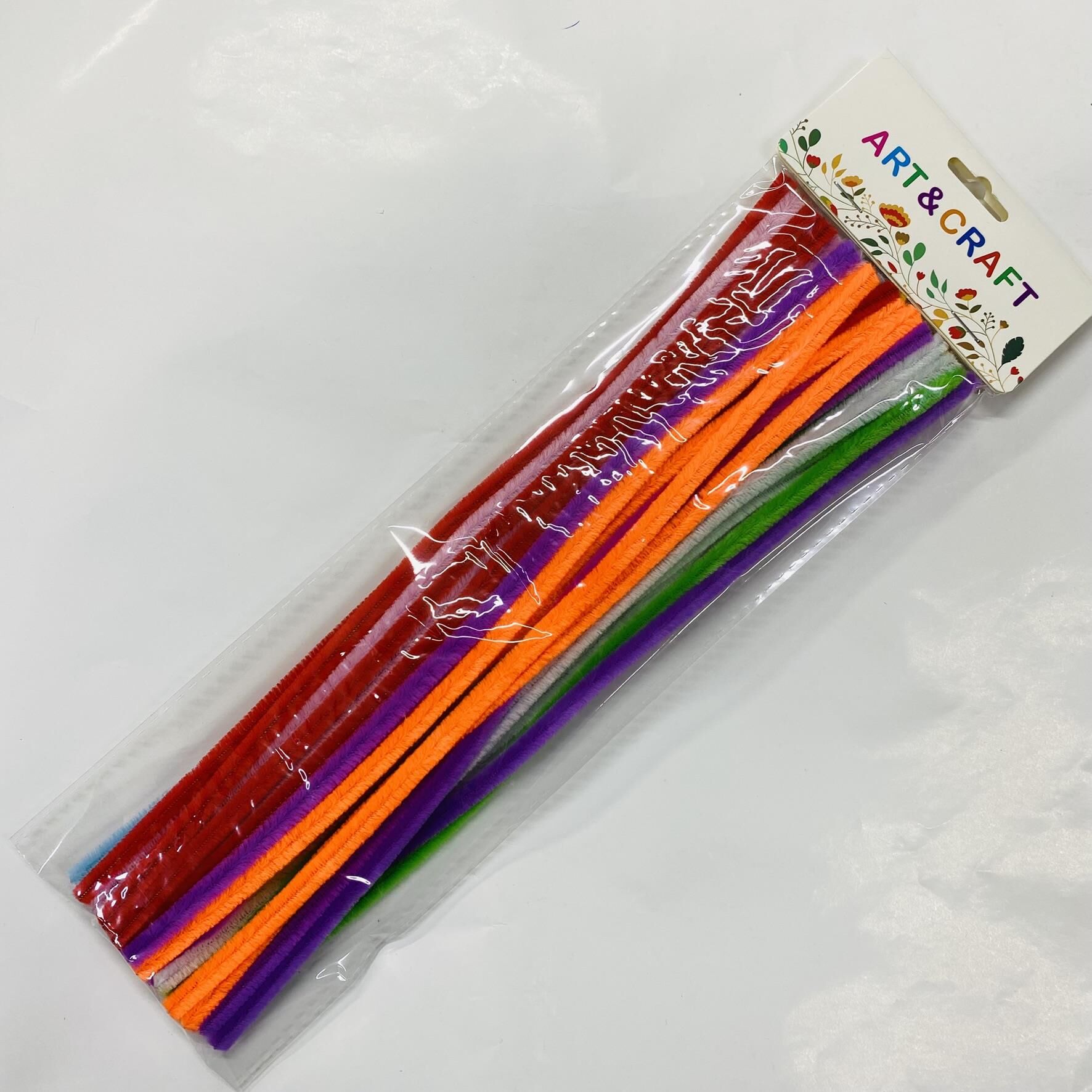 Şönil Chenille Tüylü Çubuk 50 Adet