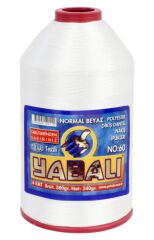 Yabalı Polyester Dikiş Dantel Nakış İplikleri 380 - 400gr Kar Beyaz No 60