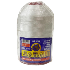 Yabalı Polyester Dikiş Dantel Nakış İplikleri 380 - 400gr Kar Beyaz No 60