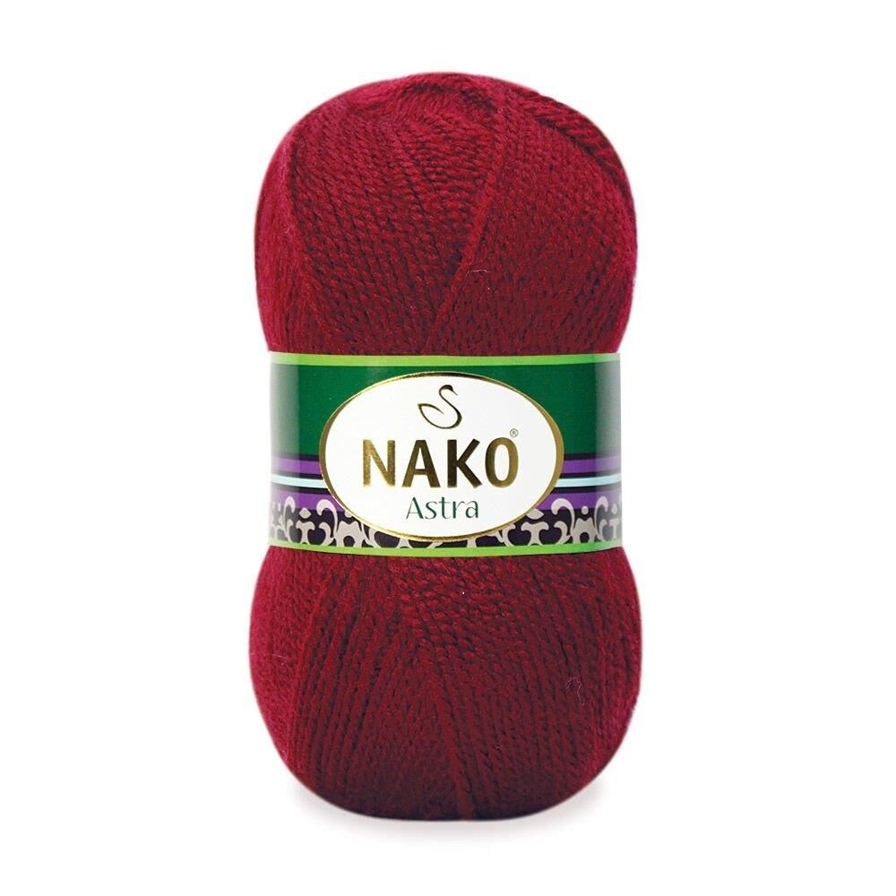 Nako Astra El Örgü İpliği 100 gr 1175 Koyu Kırmızı