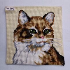 Vervaco İşlenmiş Goblen Yastık Kedi Desenli yviiC