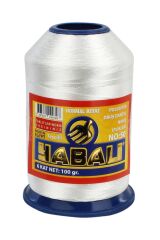 Yabalı Polyester Dikiş Dantel Nakış İplikleri 100 gr Kar Beyaz No 50 100 gr