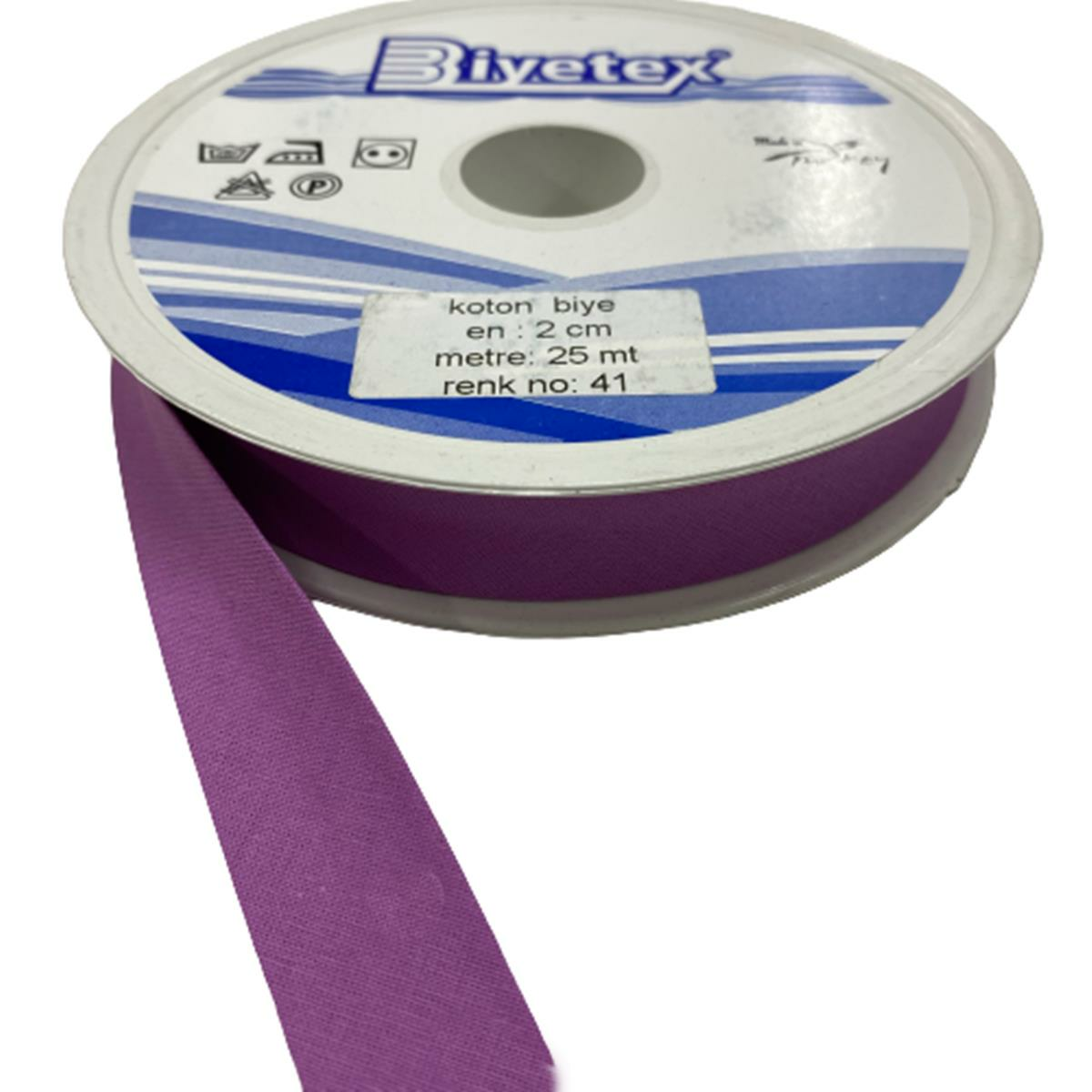 Biyetex Koton Cotton Biye 2 cm 41 Koyu Eflatun