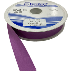 Biyetex Koton Cotton Biye 2 cm 41 Koyu Eflatun