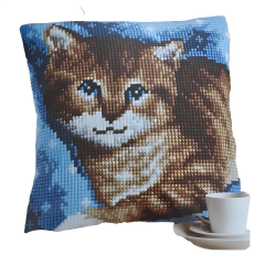 Vervaco Yastık 1200 980 Kedi İşlenecek Goblen Etamin