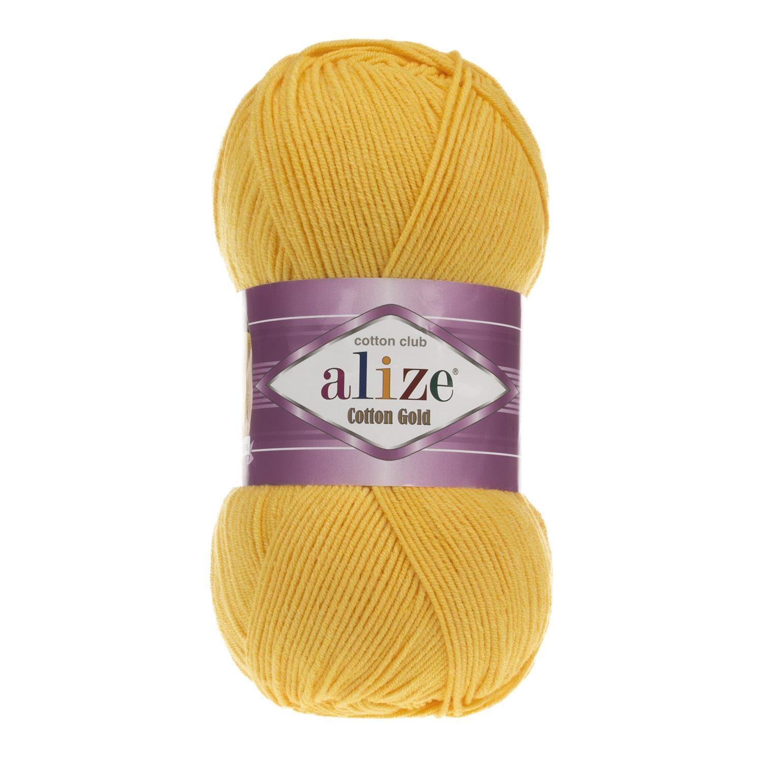 Alize Cotton Gold Pamuk 100gr El Örgü İpi Yünü 216 KOYU SARI
